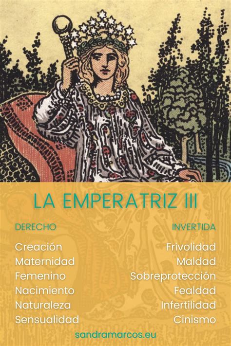 la emperatriz tarot sentimientos|La Emperatriz en las Cartas del Tarot 